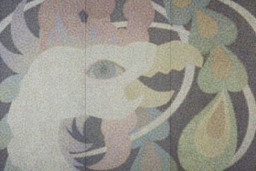 2017 木製パネル、高知麻紙、岩絵具、顔料、膠|wood panel, Japanese paper, mineral pigment, pigment, animal glue 2000×3000mm